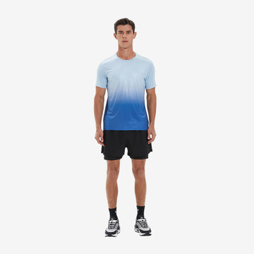 Sports Short Sleeve Men's Quick-drying Elastic Breathable Wicking Round Neck Muscle