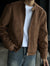 Brown Maillard Stand-up Collar Jacket